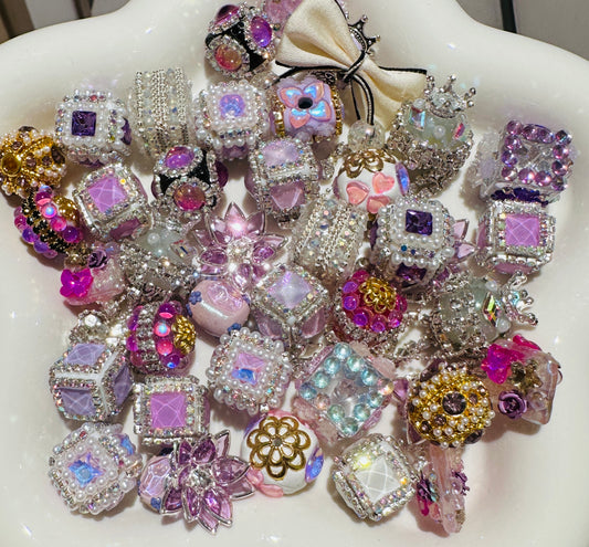 D39.Purple diamond bead mix