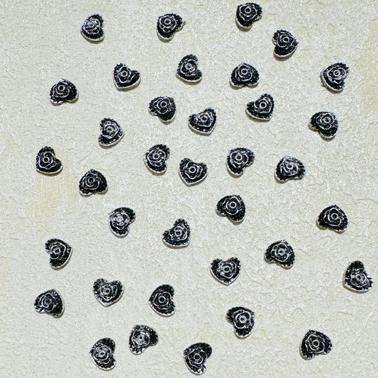 N20.Black silver rose